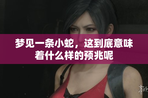 梦见一条小蛇，这到底意味着什么样的预兆呢