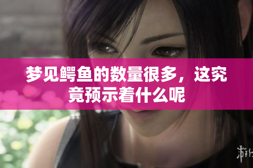 梦见鳄鱼的数量很多，这究竟预示着什么呢