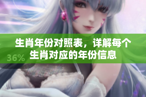 生肖年份对照表，详解每个生肖对应的年份信息