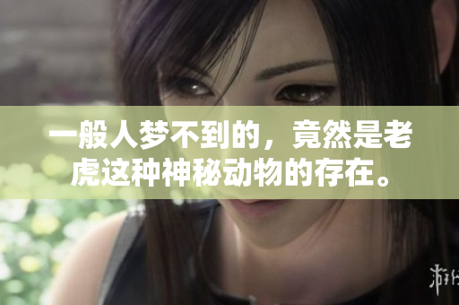 一般人梦不到的，竟然是老虎这种神秘动物的存在。