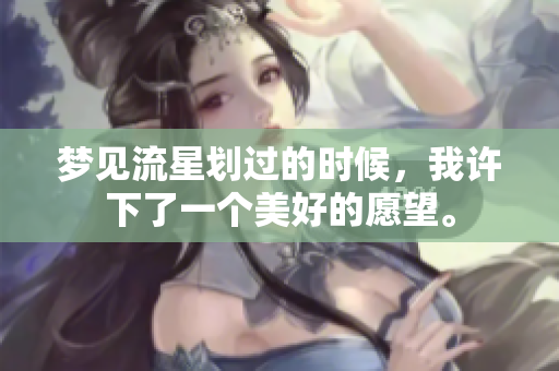 梦见流星划过的时候，我许下了一个美好的愿望。